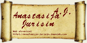 Anastasija Jurišin vizit kartica